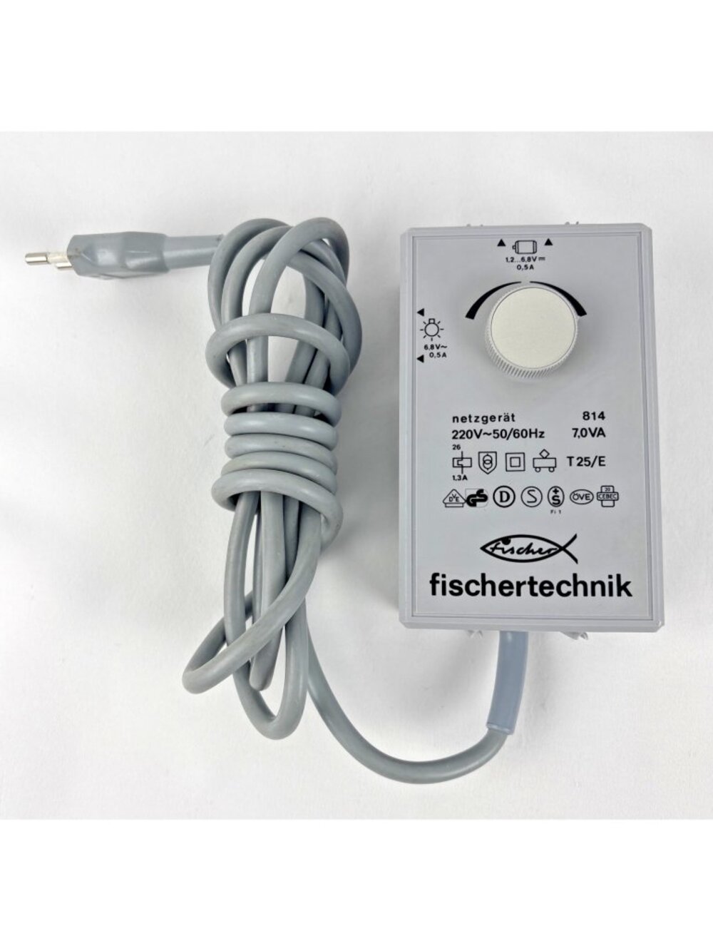 Fischertechnik H0 814 Transformer Trafo Netzteil 220V 7VA European Plug Tested